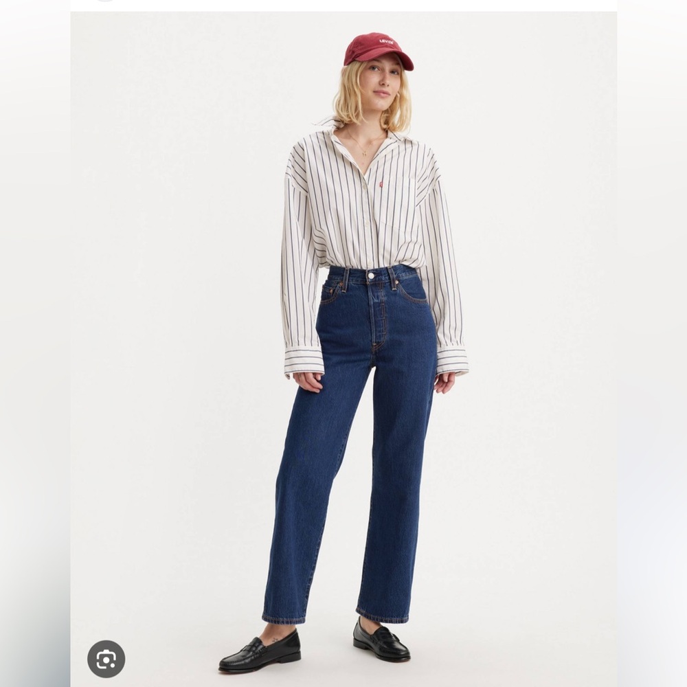 Ribcage Straight Ankle Women's Jeans - Dark Wash
